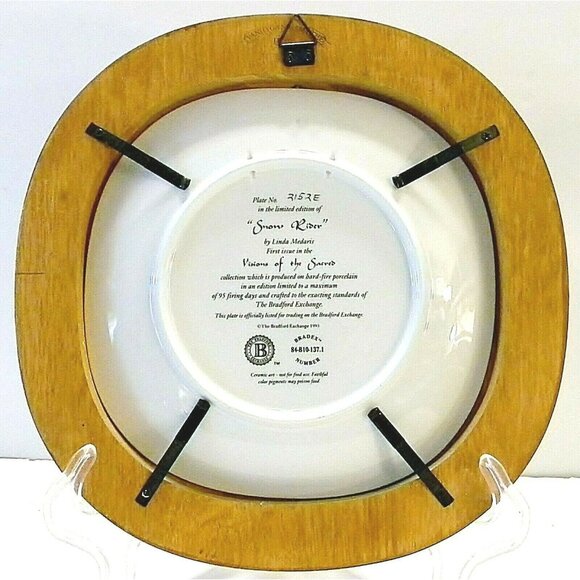 Bradford Exchange Collectible Plate Visions of the Sacred Snow River w/Frame EUC - Picture 3 of 5